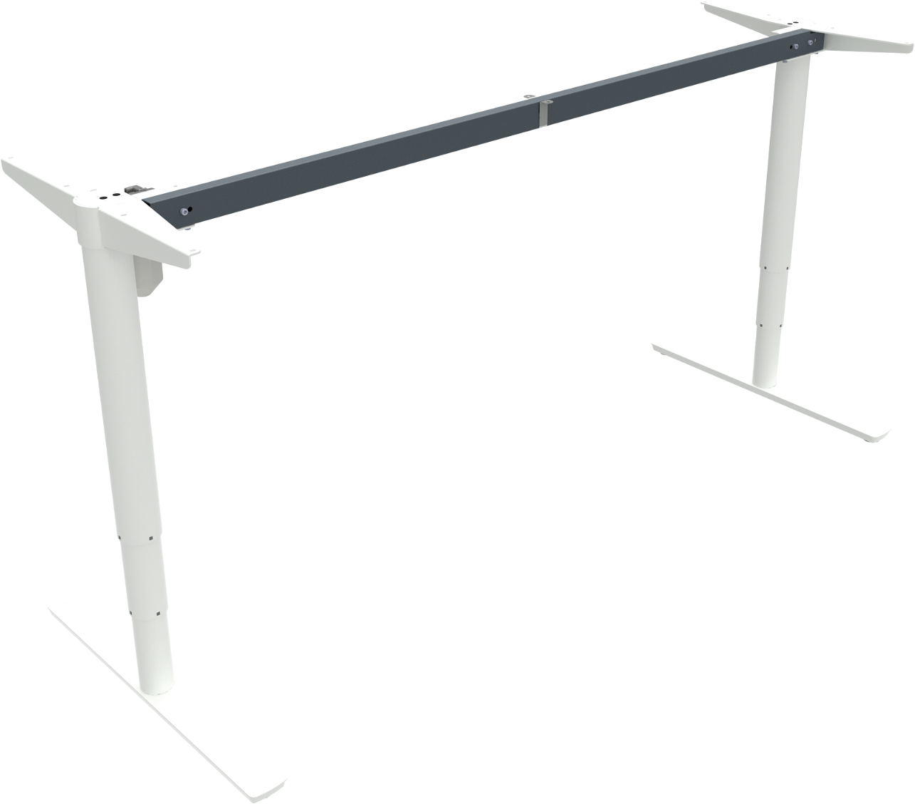 Hæve- Sænkestel Zennord Comfortzone Hvid Ergonomisk Miljøvenligt Metalstel Justerbart 65-125 172x68