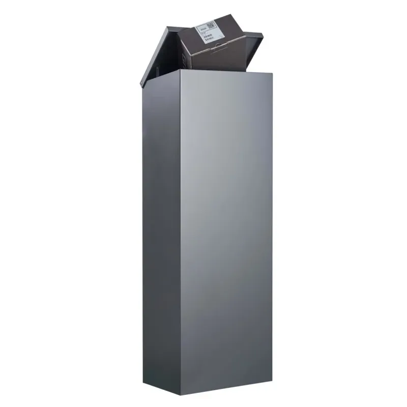 Allux 600 Antracit    Udtag Bag   Ruko Lås Postkasse F54623