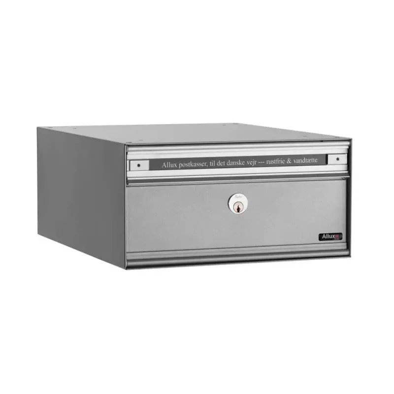 Allux Pc1 Uden Lås   Modul Alugrå    Stållåge Systempostkasse F47805-3g