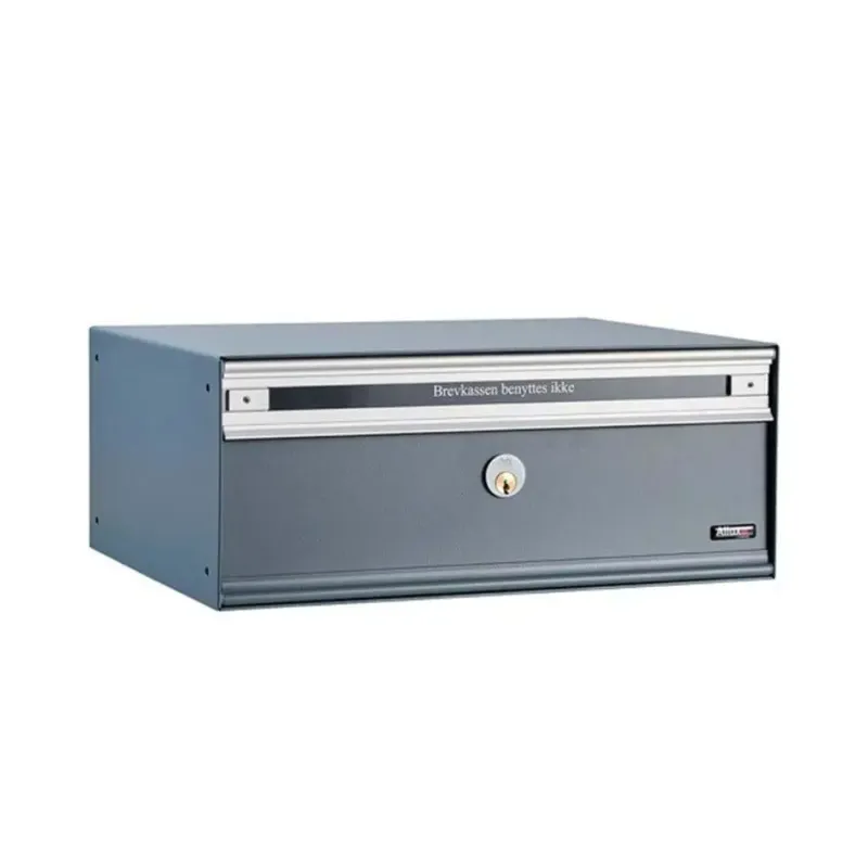 Allux Pc2 Uden Lås   Modul Antracit    Stållåge Systempostkasse F47855-3an
