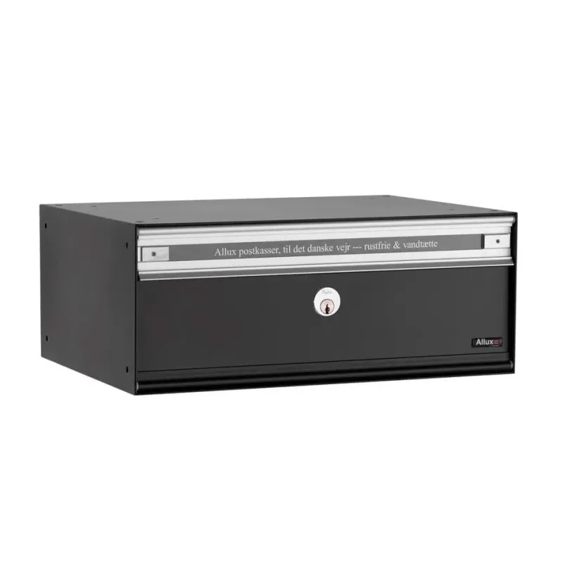 Allux Pc2 Uden Lås   Modul Sort   Stållåge Systempostkasse F47855-6s