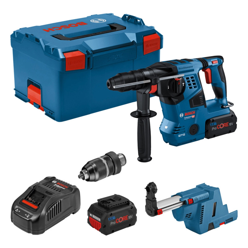 Bosch Akkuborehammer Gbh 18v-28 2x8ah Gde -boxx 611921003