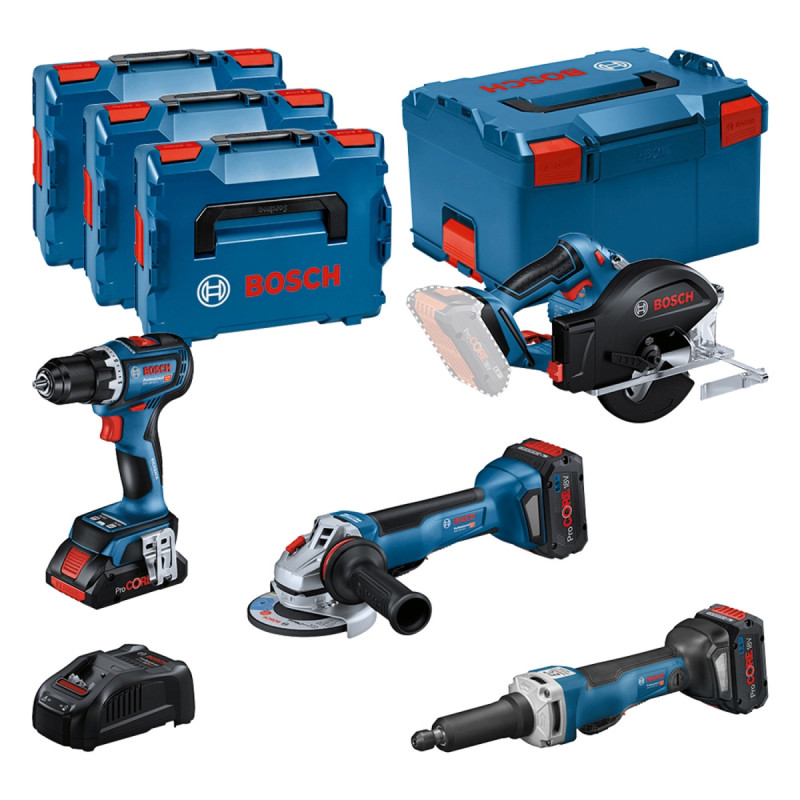 Bosch Akkusæt 18v Gsr Gws Gkm Ggs 1x4 2x5 5ah 0615990n3a