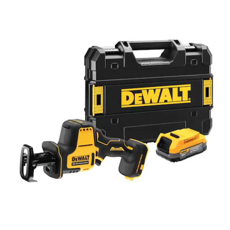 Dewalt 18v   Kulløs Kompakt Bajonetsav Inkl      Powerstack Batteri   Dcs369e1t-