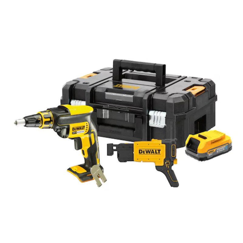 Dewalt 18v   Kulløs Gipsskruemaskine Inkl        7ah Powerstack   Dcf620e1k-