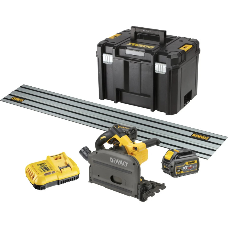 Dewalt 54v   Flexvolt 165   Dyksav Inkl        Skinne   Dcs520t2r-