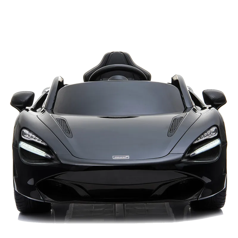 Elbil Mclaren 720s 12v  Med Gummihjul   Lædersæde  Nordic Play Speed Sort 805-759