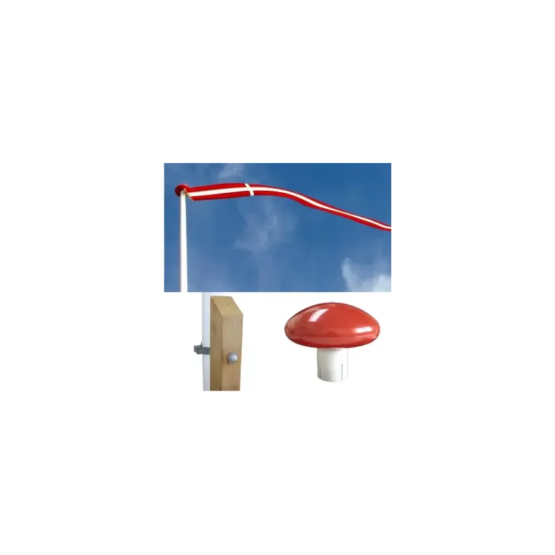 Glasfiberflagstang    Olieret Egestøtte   Beslag 14 Meter