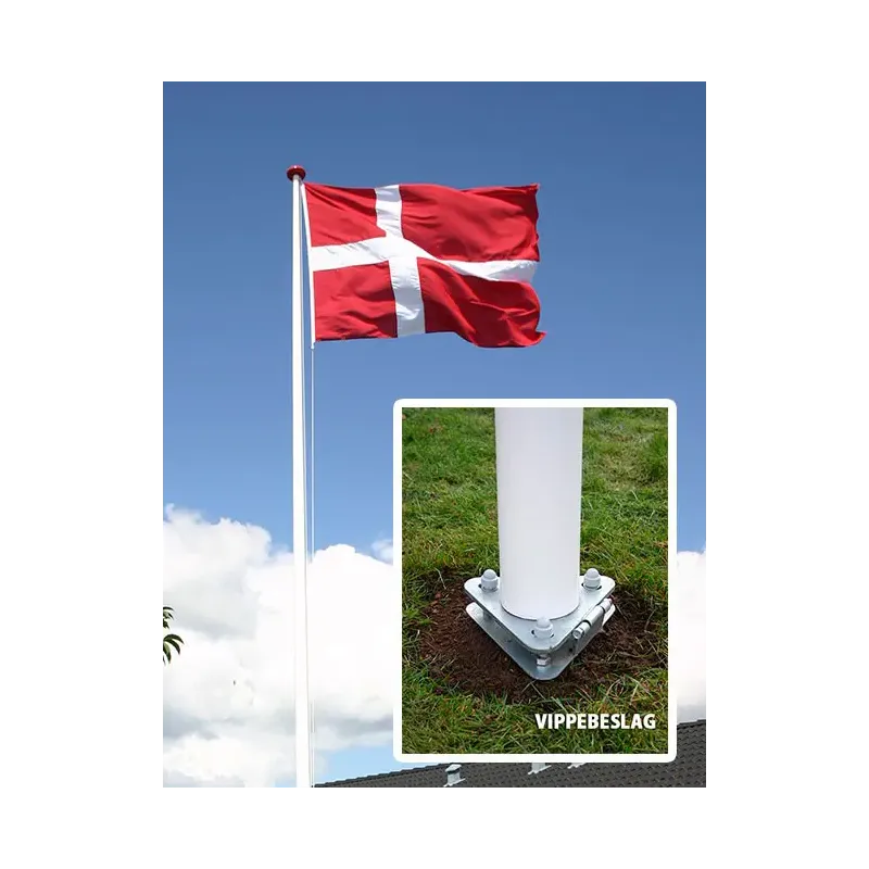 Glasfiberflagstang   Vippebeslag 11 Meter