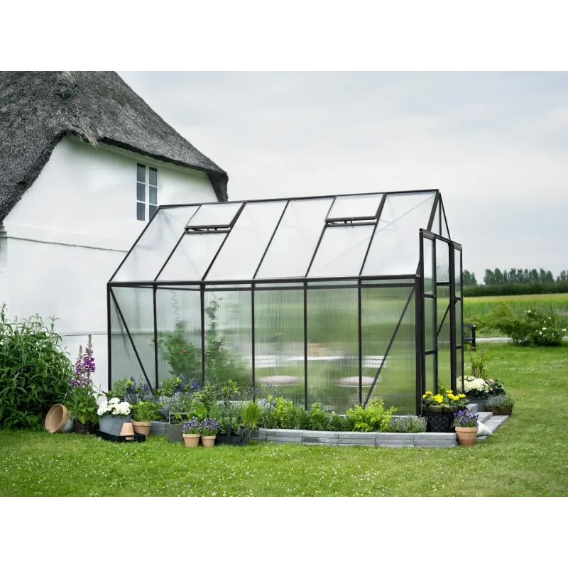 Halls Drivhus Magnum 128 Sort       Poly  F09945