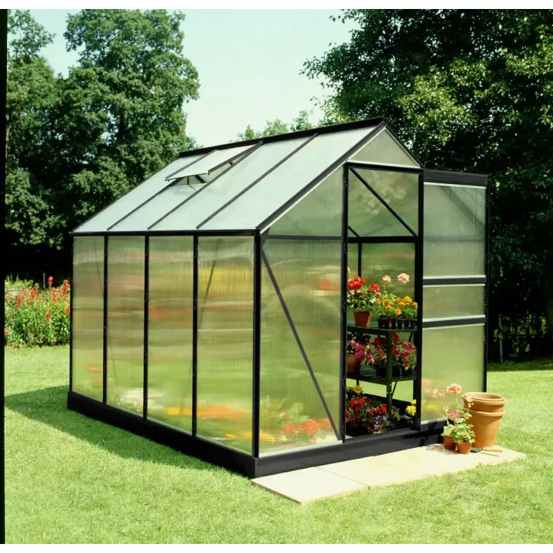 Halls Drivhus Popular 86 Sort       Poly  F09709