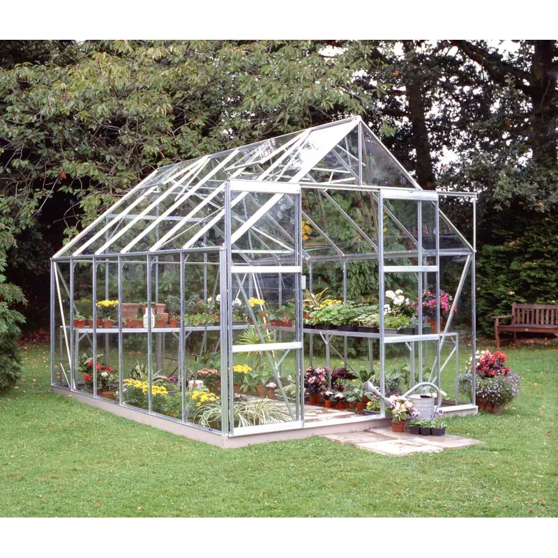 Halls Magnum 128  Drivhus   9mâ    Med     Hærdet Glas Inkl  Fundament F09653