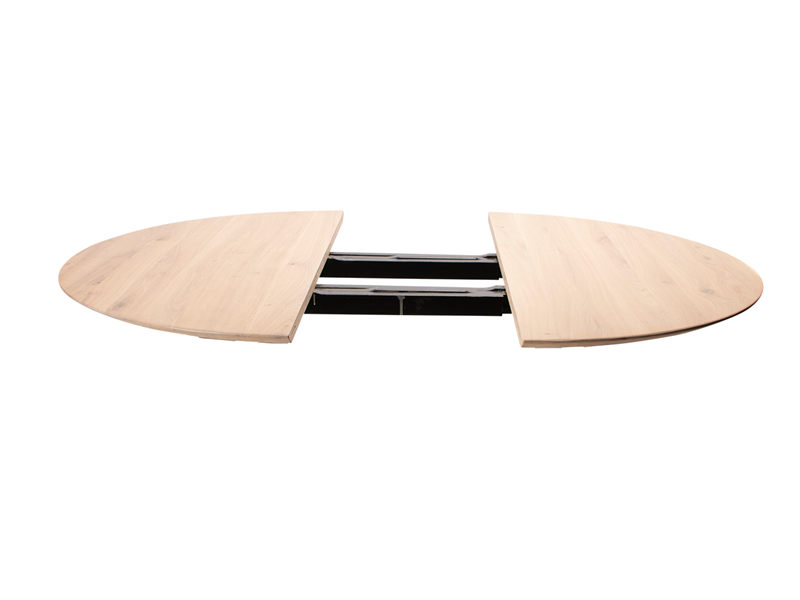 Udtræksbord Miami Ø128 cm i Hvidt FSC-Egetræ