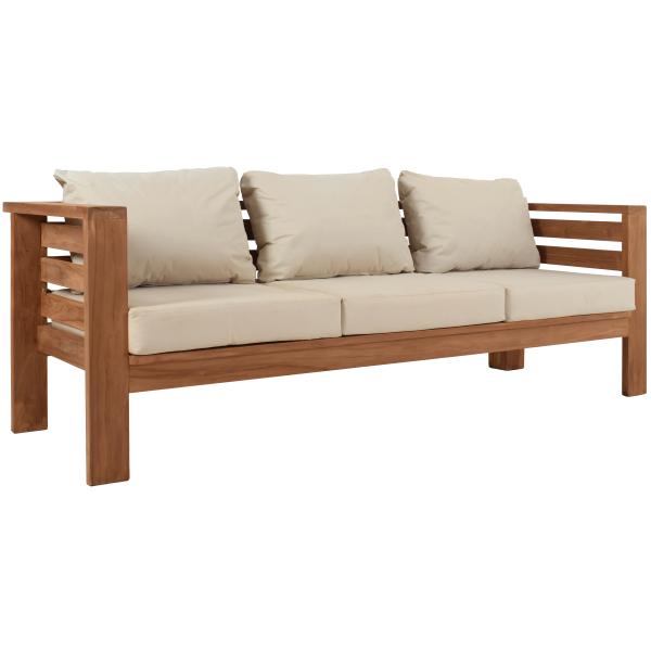 Jakarta Bænk   Pers  Med Hynder Creme 200x70x60cm