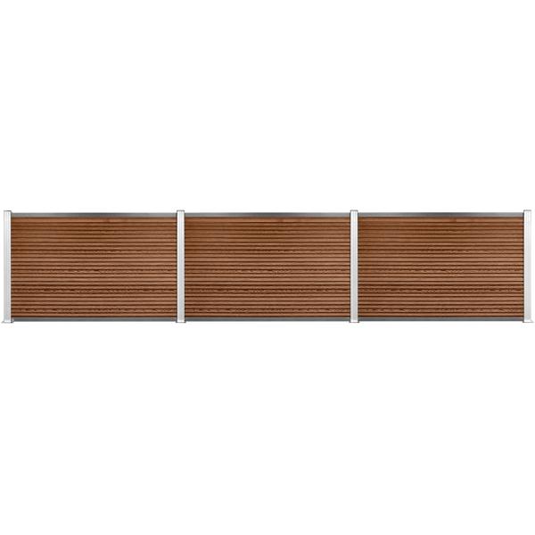 Workmann Komposithegnsæt 346x120cm Brun Sølv 346x120cm