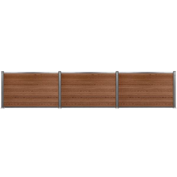 Workmann Komposithegnsæt 346x120cm Brun Grå 346x120cm
