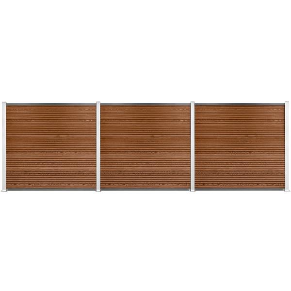 Workmann Komposithegnsæt 526x180cm Brun Sølv 526x180cm