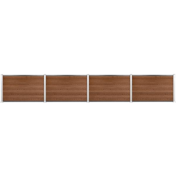 Workmann Komposithegnsæt 459x120cm Brun Sølv 459x120cm