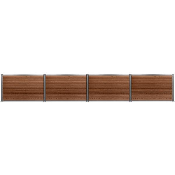 Workmann Komposithegnsæt 459x120cm Brun Grå 459x120cm