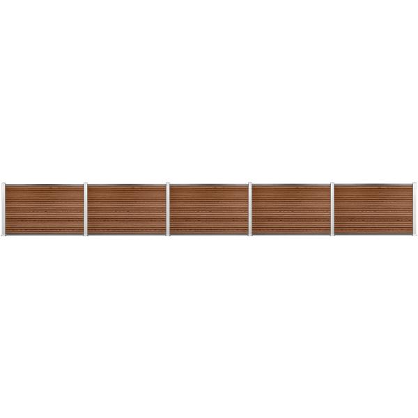 Workmann Komposithegnsæt 572x120cm Brun Sølv 572x120cm