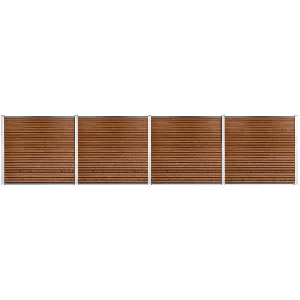 Workmann Komposithegnsæt 699x180cm Brun Sølv 699x180cm