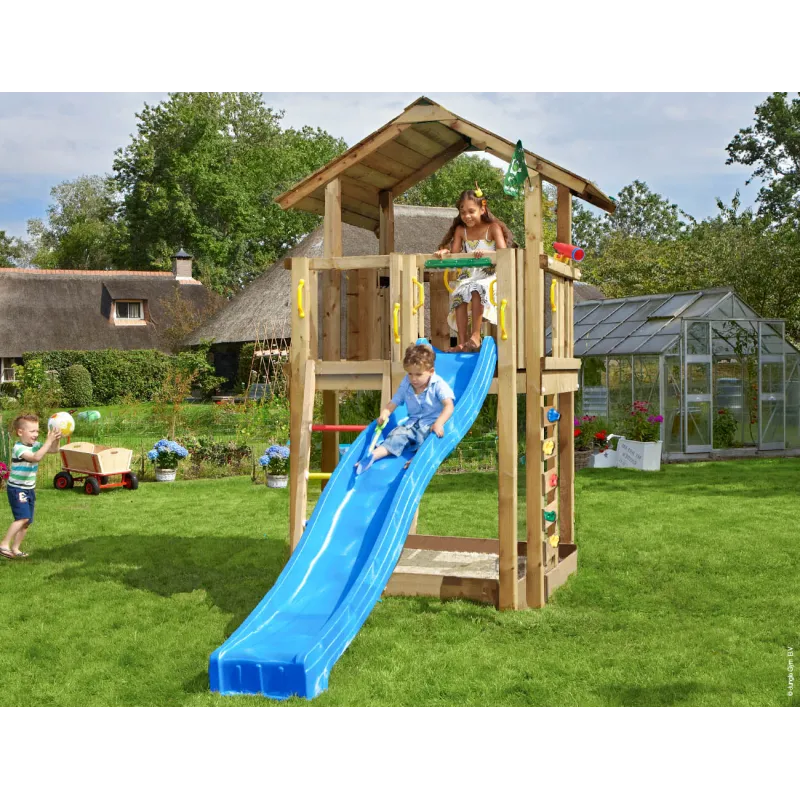 Legetårn Komplet Jungle Gym Chalet Inkl Rutschebane 804-432