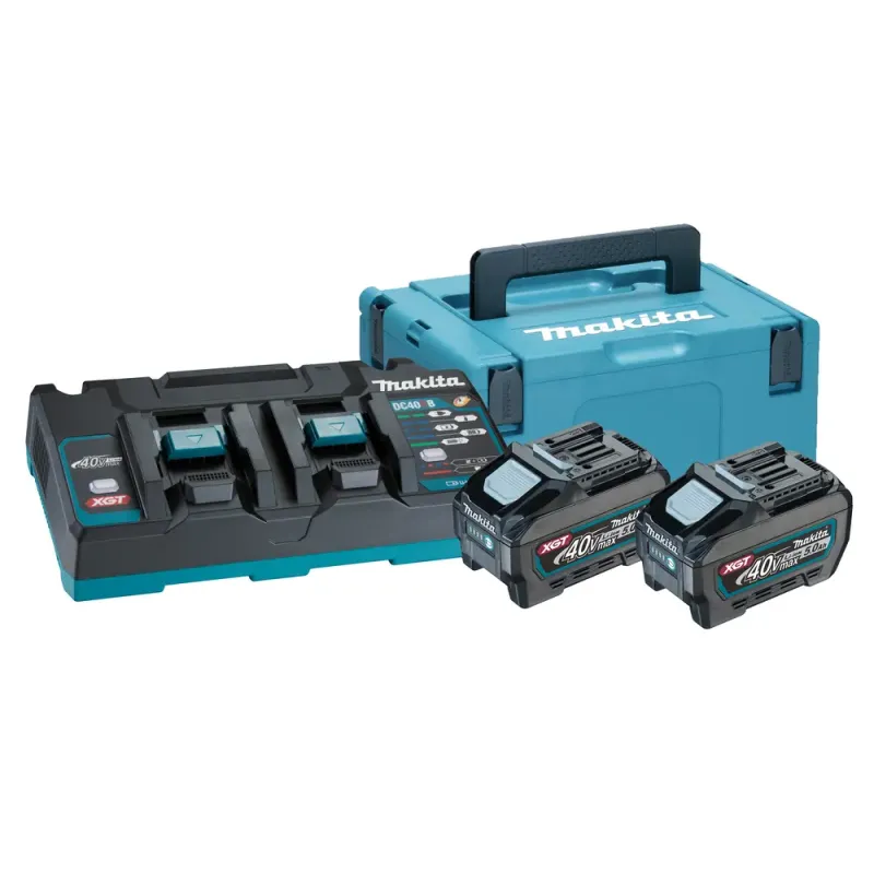 Makita XGT Batteripakke med Dobbelt Lynlader - U tilbud!
