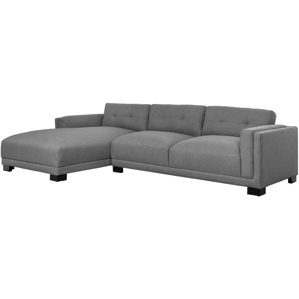 Homeville Napoli Venstrevendt Stof Grå 308x176x80cm