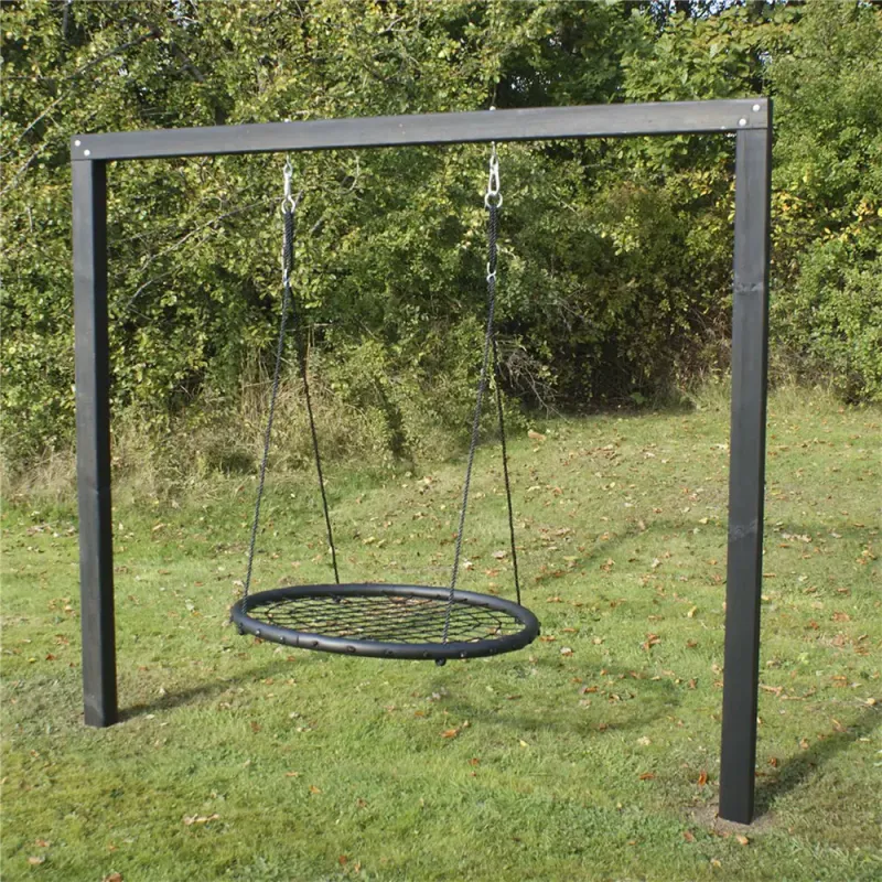 Nordic Play Gyngestativ Asta Sort Grundmalet Inkl  Rundgynge