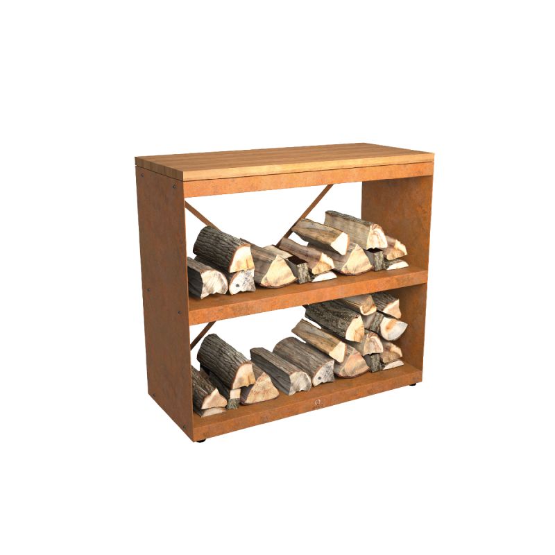 Ofyr Brændeopbevaring Dressoir i Corten – Black Friday!