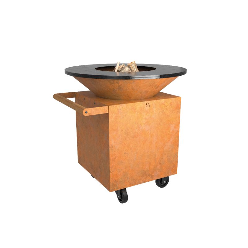 Ofyr Classic Corten 100 Pro – Grill med hjul og håndtag