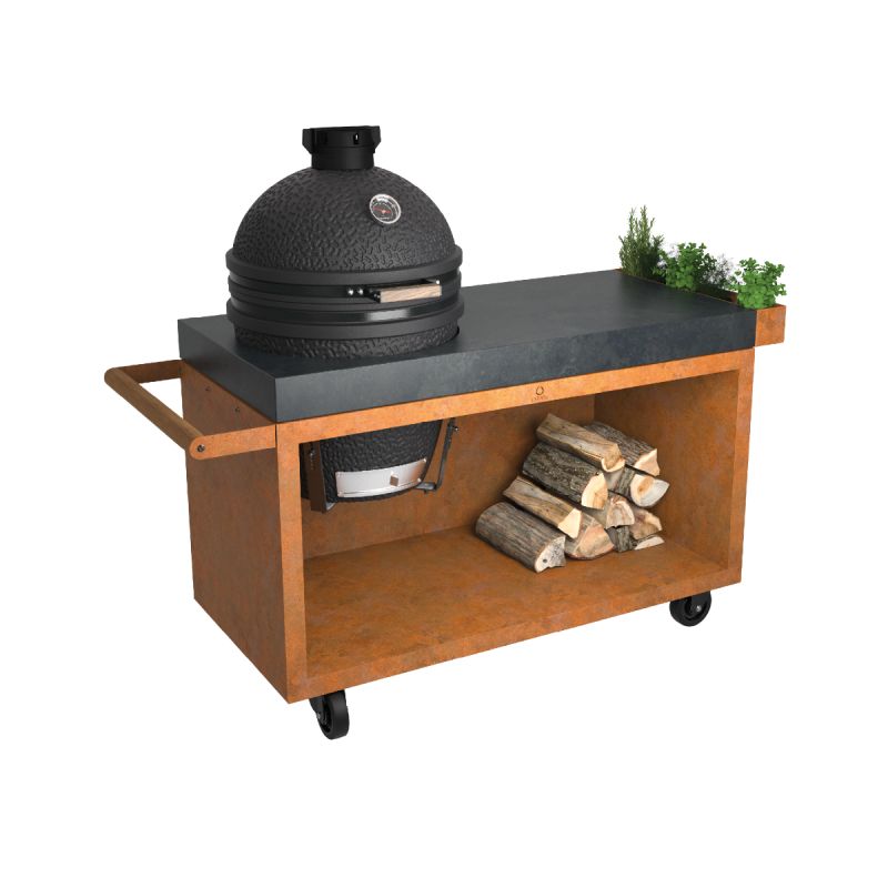 Ofyr Kamado Table Corten 135 Pro Concrete