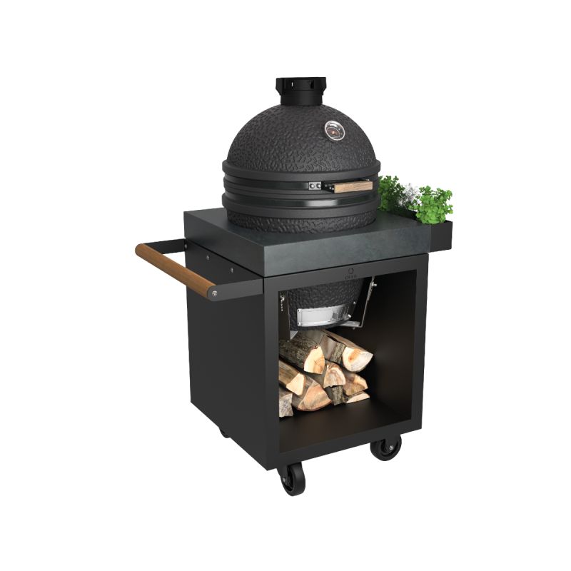 Ofyr Kamado Table Black 65 Pro Concrete