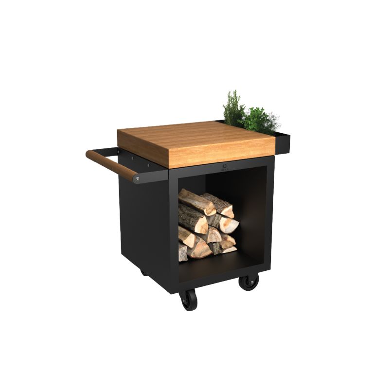 Ofyr Mise En Place Bord Sort 65 Pro - Udsalg! Teaktræ
