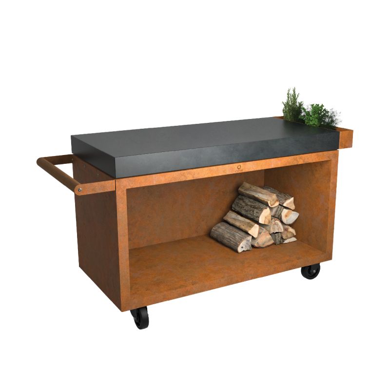 Ofyr Mise En Place Bord Corten 135 Pro - Mørkegrå Keramik