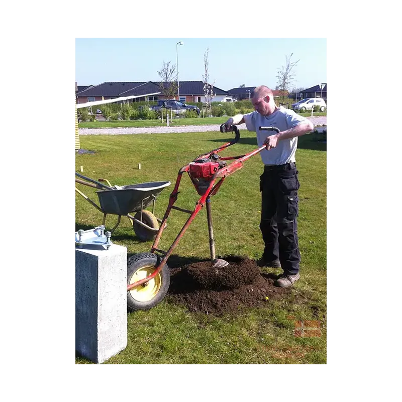Opsætning   Nedstøbning Til 14 Meter Glasfiberflagstang