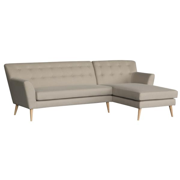Homeville Padova Højrevendt Stof Beige 274x143x90cm