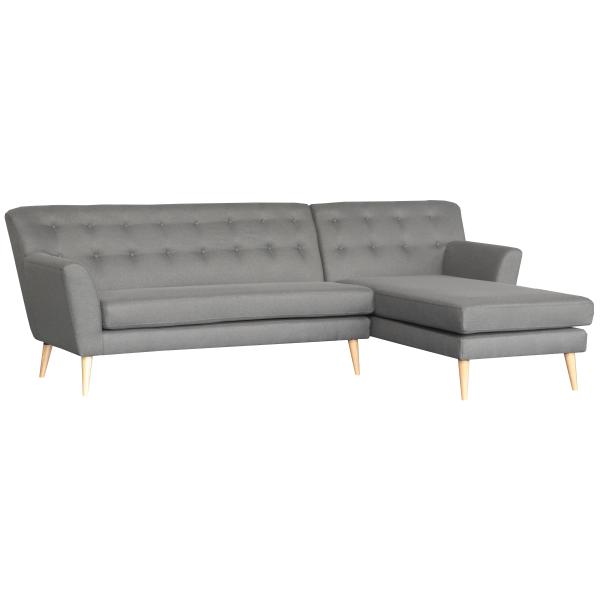 Homeville Padova Højrevendt Stof Mørkegrå 274x143x90cm