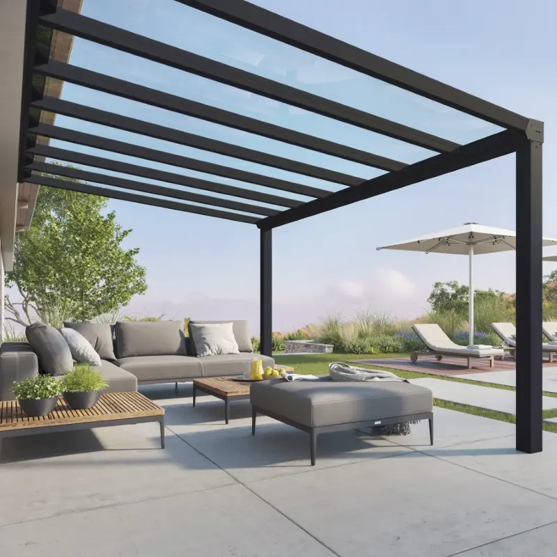 Palram Canopia Stockholm Terrasseoverdækning 4x5m Antracitgrå