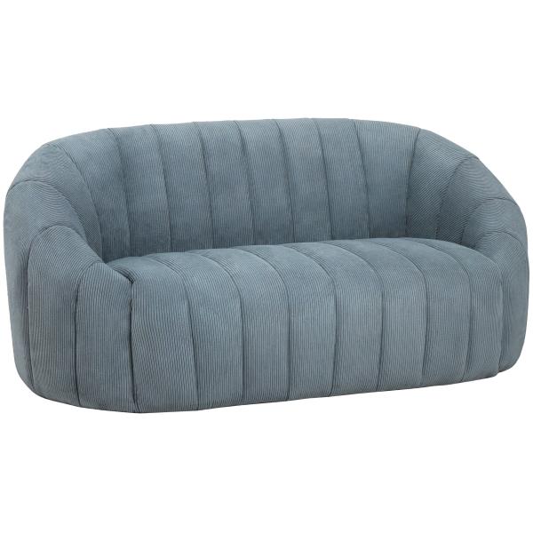 Homeville Parma   Pers  Sofa Fløjl Dueblå