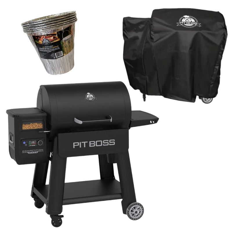 Pitboss Competition Series 1250 Træpillegrill  Inkl  Betræk   Fedtspande