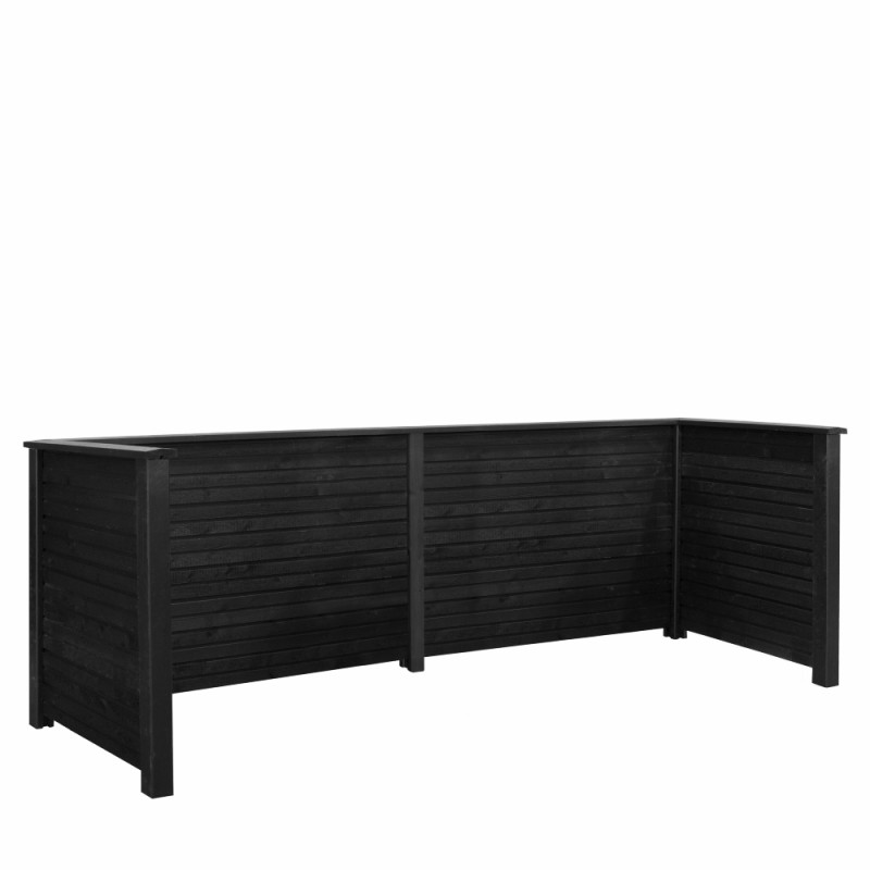Plus Renovationsskjul Plank Profil Sort   Træstolper Til Nedgravning Pefc 266202-15