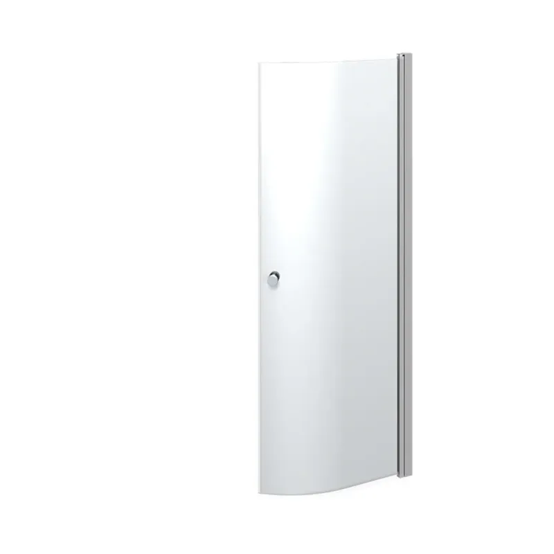 Scanbad Brusedør 200cm Halvrund 89-91 Satin Klar