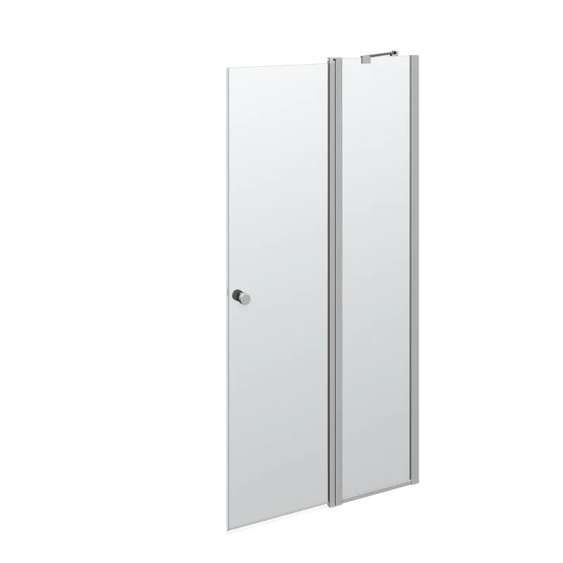 Scanbad Match Dør Med Sidepanel  :200x97-99   Satin Klar  Satin