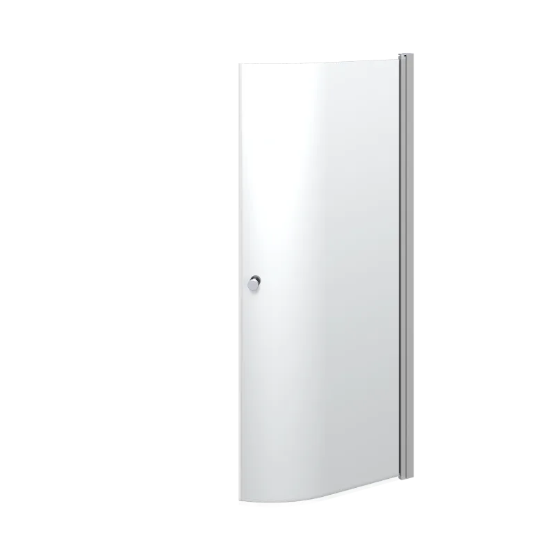 Scanbad Match Halvrund Dør  :200x82-84   Satin Klar  Satin