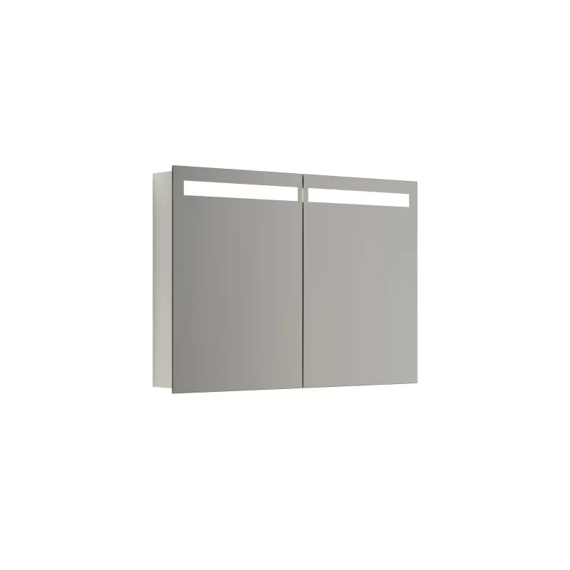 Scanbad Multo Spejlskab Global Lys Top Låger 70x100 Hvid Mat