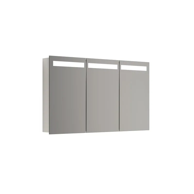 Scanbad Multo Spejlskab Global Lys Top Låger 70x120 Hvid Mat
