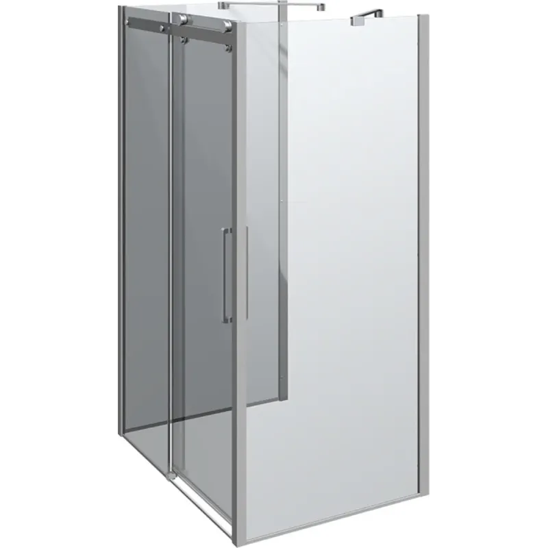 Scanbad Deluxe Skydedør med Sidepaneler 1200x900mm Krom