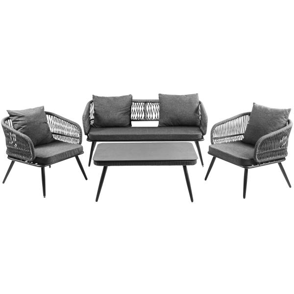 Homeville Tavira Sofasæt   Hdpe Grå