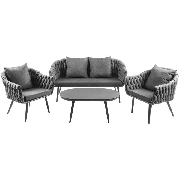 Porto Sofasæt   Hdpe Grå